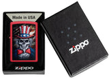 Zippo Uncle Skeleton Design Red Matte Color Image 46696