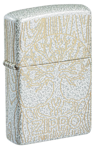 Zippo Tree of Life Woodgrain Design Glacier Laser 360° design 46697