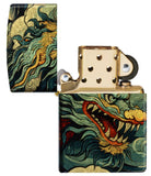 Zippo Dragon Design Tumbled Brass 540 Fusion 46705