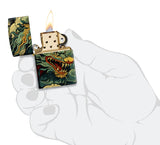 Zippo Dragon Design Tumbled Brass 540 Fusion 46705
