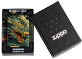 Zippo Dragon Design Tumbled Brass 540 Fusion 46705