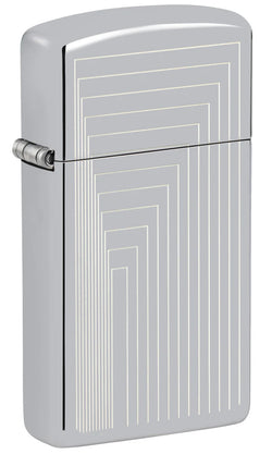 Zippo Dazzling Slim Laser-Engraved High Polish Chrome Slim Size 46706