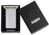 Zippo Dazzling Slim Laser-Engraved High Polish Chrome Slim Size 46706