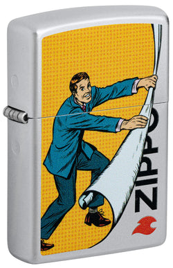 Zippo Reveal Design Satin Chrome Color Image 46711