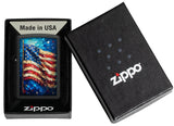 Zippo Painted Flag Design Black Matte Color Image 46718