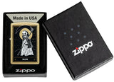 Zippo Death Card Desig Street Brass Color Image 46722