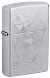 Zippo Atomic Cosmos Design Satin Chrome Auto Engrave 46724