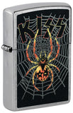 Zippo Kiss Spider Web Woven Street Chrome Color Image 46739
