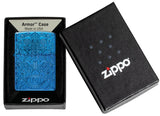 Zippo Hamsa Design Deep Carved Armor High Polish Blue 46752
