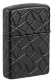 Zippo Red Crystal Design MultiCut design Deep Carve Armor Black Matte 46756