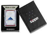 Zippo Folds of Honor Stars Design Color Image Street Chrome 46768
