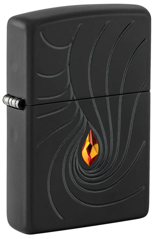 Zippo Crystal Waves Design Armor Deep Carve texture Black Matte 46777