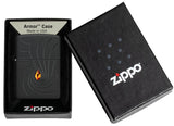 Zippo Crystal Waves Design Armor Deep Carve texture Black Matte 46777
