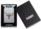 Zippo Ford Mustang Logo Brushed Chrome 46791