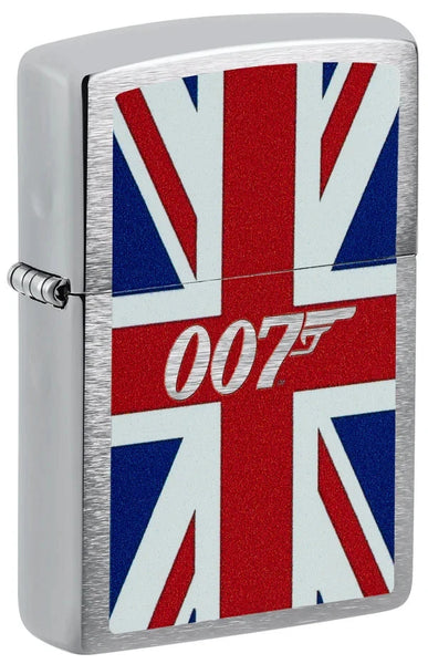 Zippo 007 James Bond Union Jack Design Brushed Chrome 46801