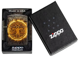 Zippo Gleaming Tree of Life 540 Fusion Tumbled Brass 46815