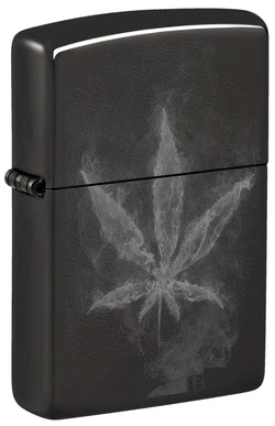 Zippo Wispy Plant Design Subtle Photo Image High Polish Black 46823