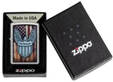 Zippo Veteran Crest Design Street Chrome 46824
