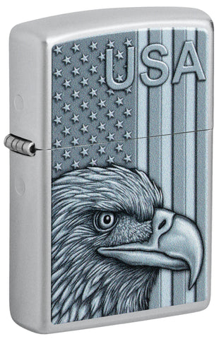 Zippo USA Pride Design Color Image Satin Chrome 46825