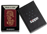 Zippo Laser-Engraved Lucky Dragon Classic Merlot 46834
