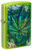 Zippo Graffiti Plant Design Color Image Lurid Green 46846