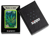 Zippo Graffiti Plant Design Color Image Lurid Green 46846