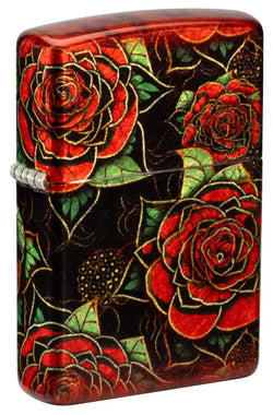 Zippo Blooming Roses Design 540 Fusion Tumbled Brass 46849