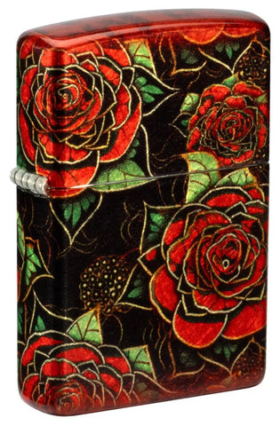 Zippo Blooming Roses Design 540 Fusion Tumbled Brass 46849