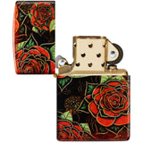 Zippo Blooming Roses Design 540 Fusion Tumbled Brass 46849