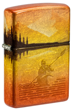 Zippo Fishing Fusion Design 540 Fusion Tumbled Brass Lustre 46927