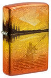 Zippo Fishing Fusion Design 540 Fusion Tumbled Brass Lustre 46927