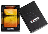 Zippo Fishing Fusion Design 540 Fusion Tumbled Brass Lustre 46927