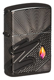 Zippo Z Crystal Design Armor® Texture High Polish Black MultiCut Design 46928