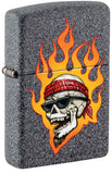Zippo Rick Rietveld Flaming Skull Design Iron Stone Color Image 46933