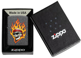 Zippo Rick Rietveld Flaming Skull Design Iron Stone Color Image 46933