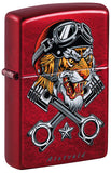 Zippo Rick Rietveld Tiger Design Color Image Candy Apple Red 46934