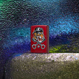 Zippo Rick Rietveld Tiger Design Color Image Candy Apple Red 46934