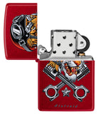 Zippo Rick Rietveld Tiger Design Color Image Candy Apple Red 46934