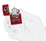 Zippo Rick Rietveld Tiger Design Color Image Candy Apple Red 46934