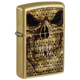 Zippo Skulls on Skulls Design Street Brass Color Image 46937