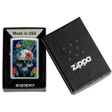 Zippo Skull Sprout Design Street Chrome Color Image 46939