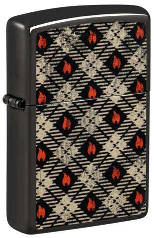 Zippo Pattern Design Color Image High Polish Black 46944