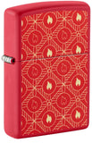 Zippo Festive Flame Design Classic Red Matte Color Image 46951