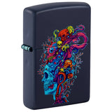 Zippo Skull Reef Design Classic Navy Matte Color Image 46958