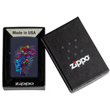 Zippo Skull Reef Design Classic Navy Matte Color Image 46958