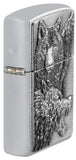Zippo Fierce Wolf Pack Emblem Brushed Chrome 46960