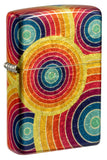 Zippo Funky Fusion Design Retro-Inspired Circles Tumbled Brass 540 Fusion 46963