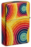 Zippo Funky Fusion Design Retro-Inspired Circles Tumbled Brass 540 Fusion 46963