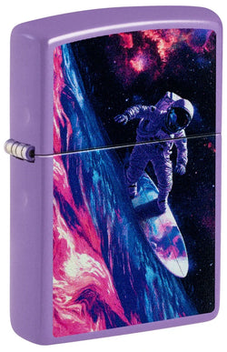 Zippo Star Surfer Design Classic Smoky Lavender Matte Color Image 46999
