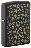 Zippo Leopard Skulls Design Black Matte Laser Engrave 47001